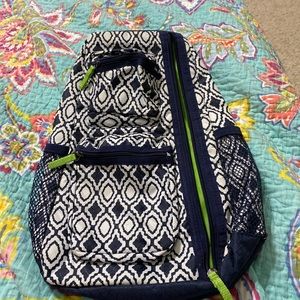 Thirty One Sling Back Bag- navy pendant